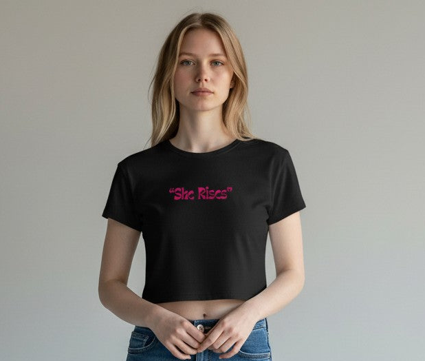 She Rises | Aesthetic Crop Tee