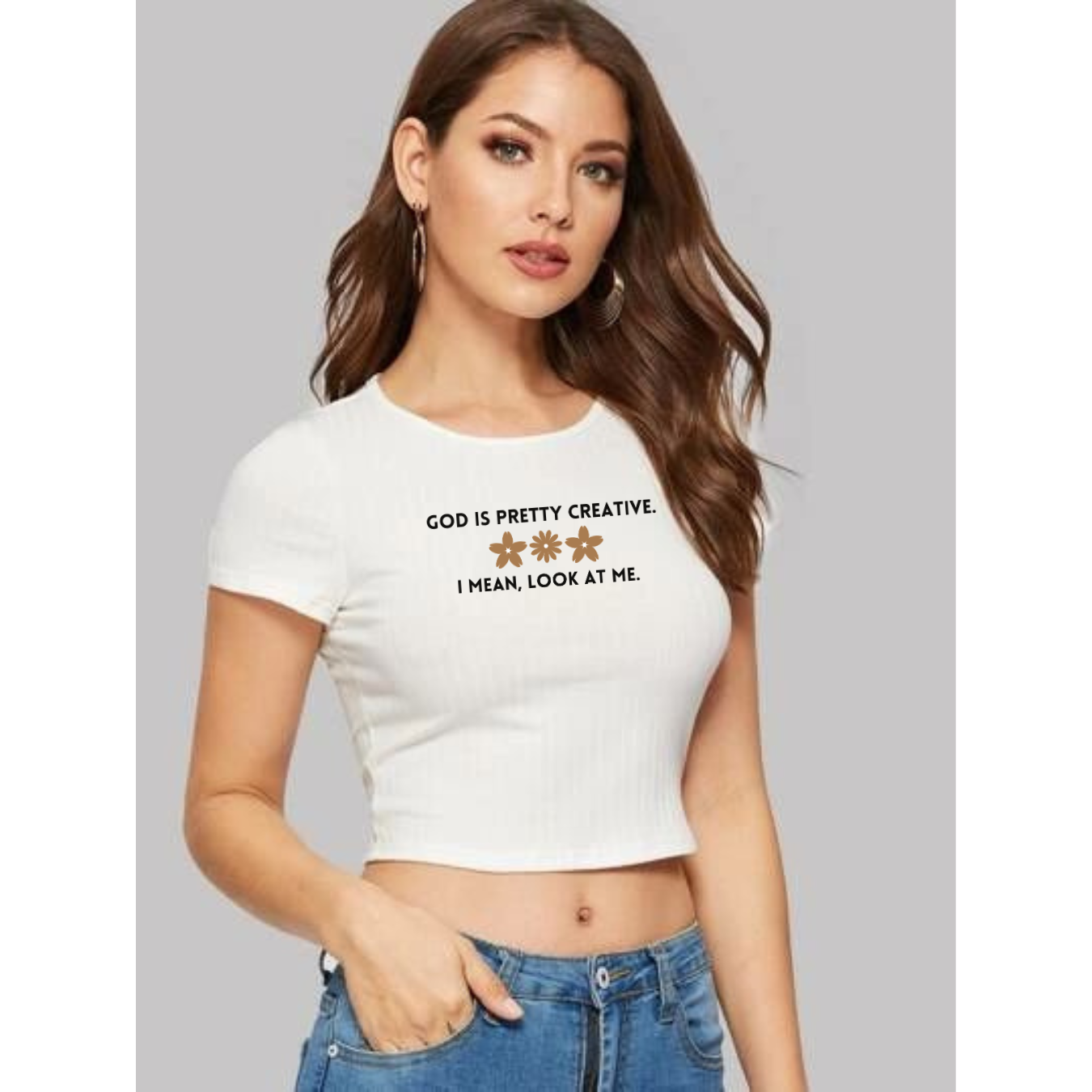 God Is Pretty Creative | Cute Aesthetic Crop Top