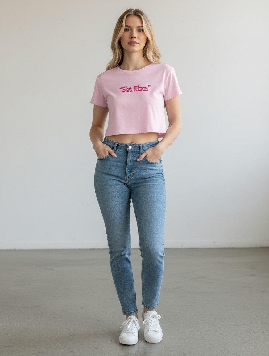 She Rises | Aesthetic Crop Tee