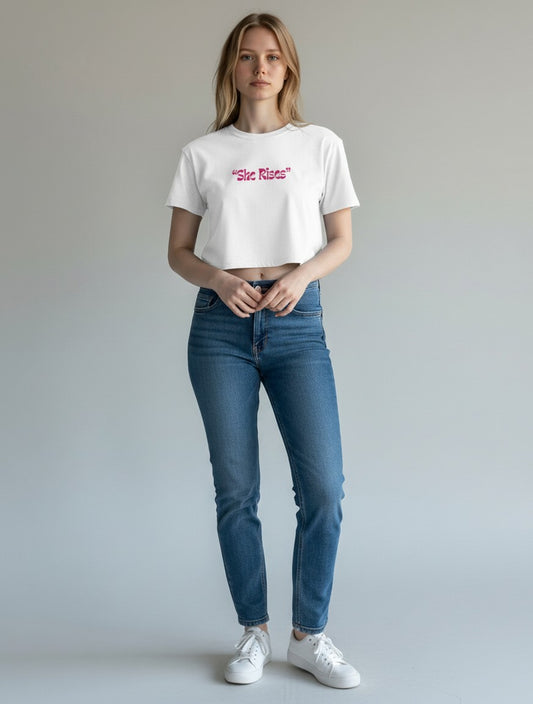 She Rises | Aesthetic Crop Tee